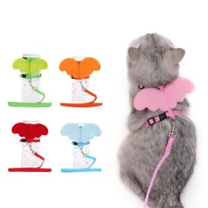 Pretal regulable para gato con alas y correa