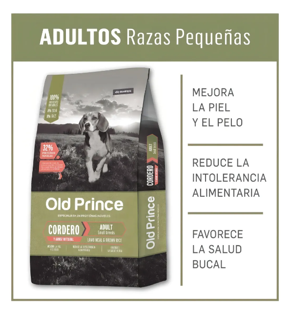 Alimento Old Prince Proteínas Noveles Adultos pequeños Cordero y Arroz Integral - Image 2