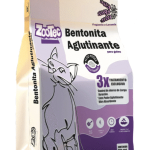 Arena Aglutinante Para Gatos Bentonita Zootec Aroma Lavanda 15 Kg