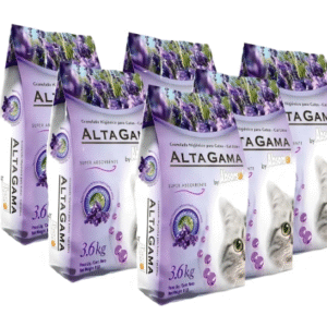 Piedra sanitarias para gato Alta Gama Lavanda en pack x 6 unidades x 3.6kg (total 21.6 Kg)