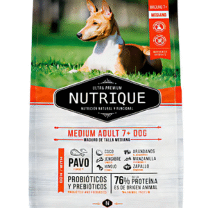 Alimento Nutrique Medium Adult 7+ Senior para perros de raza mediana